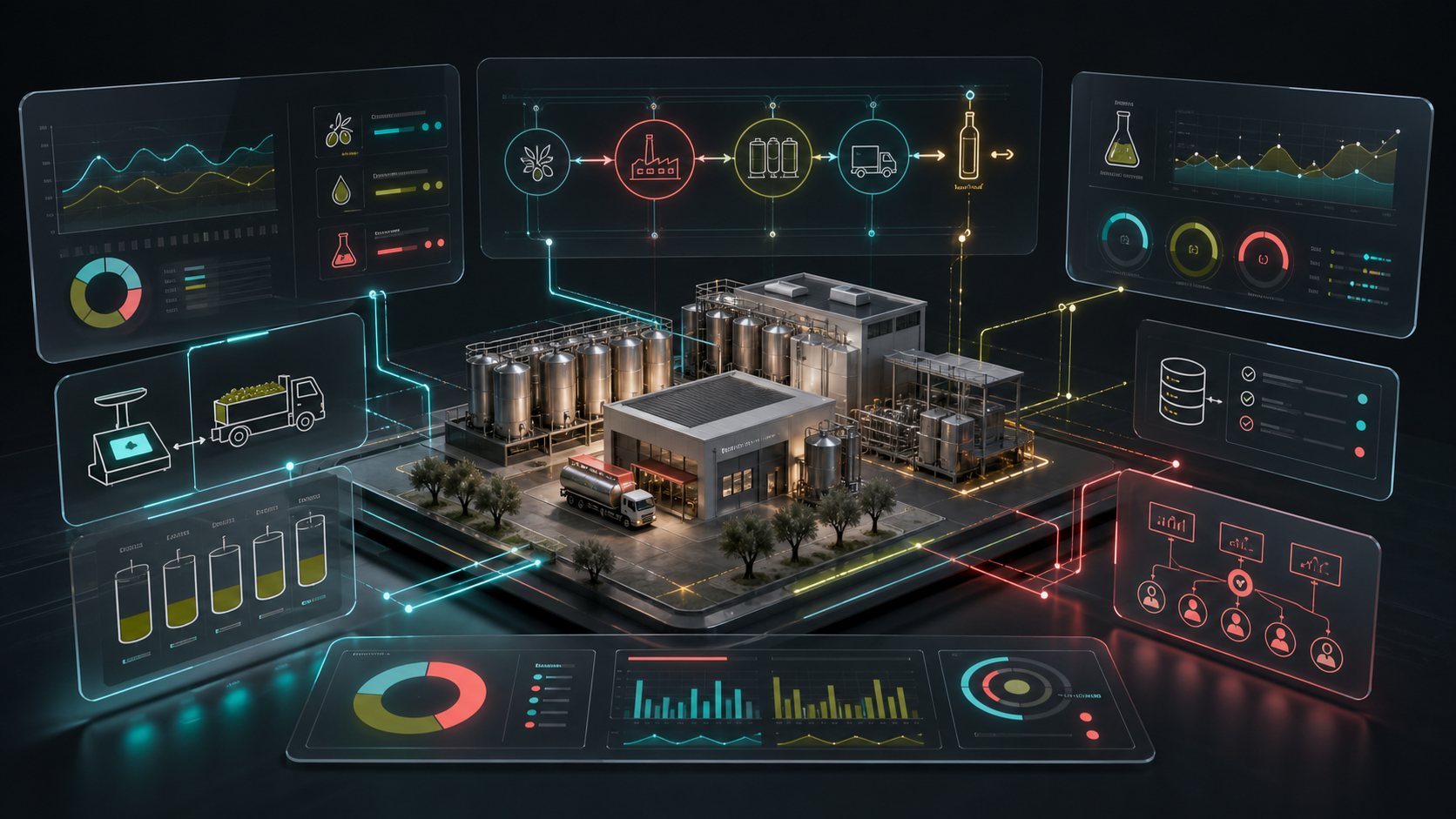 Visual generado de una plataforma digital para almazaras
